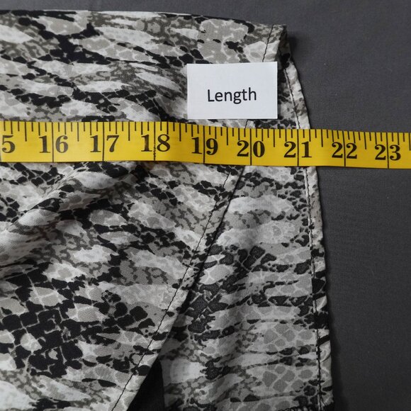 Womens Skirt 2 Gray Black Career Draped Faux Wrap Statement Effortless - Picture 10 of 10